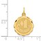 14K Yellow Gold #1 Godfather Charm Pendant Jewelry 19mm x 19mm